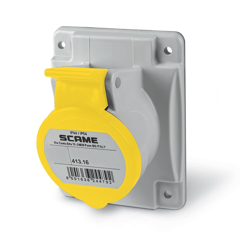 SCAME PARRE SPA - SCA413.1661 PRESA FISSA 3P+T IP44 16A 4H 100-130V CA