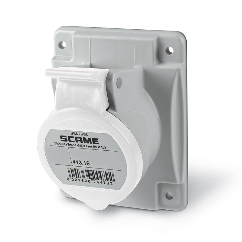 SCAME PARRE SPA - SCA413.16633 PRESA FISSA 2P+T IP44 16A 12H TST>50V CA
