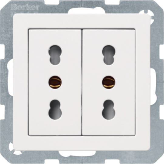 BERKER - BRK41396089 PRESA ITA + T DOPPIA 10 A/16 A Q1/Q3 BIO