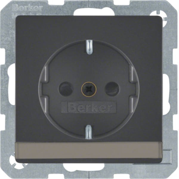 BERKER - BRK41496086 P.SCHUKO Q1/Q3 ANTRACITE VELLUTO, VERN.