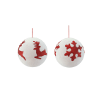 GIOCOPLAST NATALE SP - GCP41518125 SFERA CRYCHIC 25CM BIA C/DEC PATCH STOF