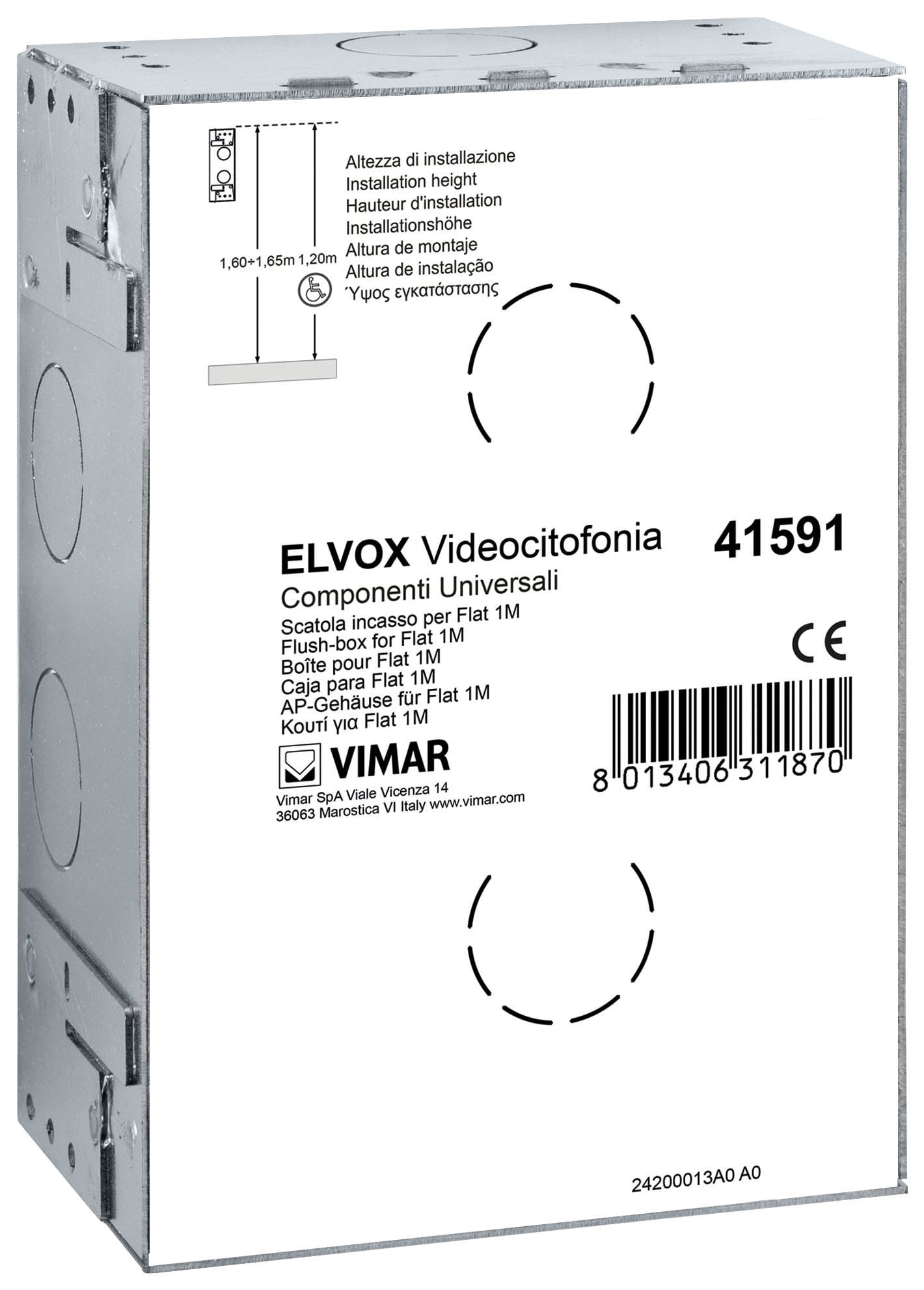 VIMAR SPA - VIW41591 SCATOLA INCASSO PER FLAT 1M