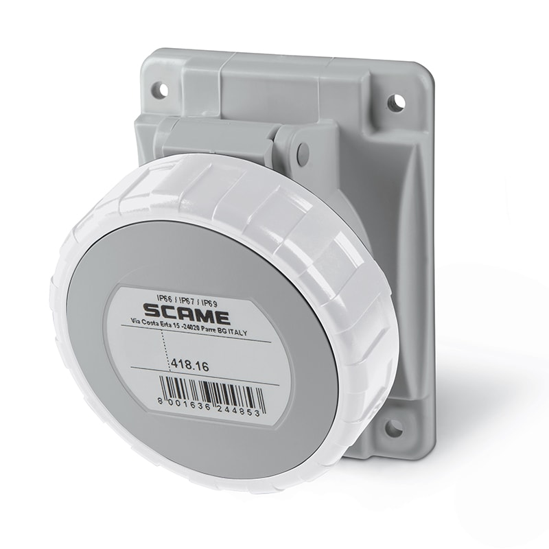 SCAME PARRE SPA - SCA418.16638 PRESA FISSA 2P+T IP66/IP67 16A 8H >250V