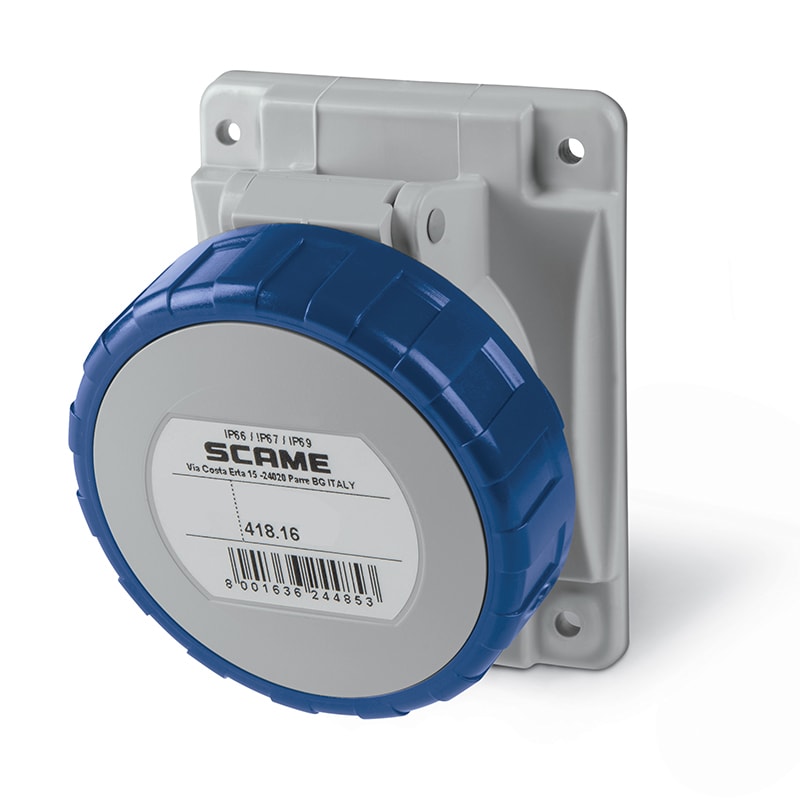 SCAME PARRE SPA - SCA418.1663H PRESA INCASSO 2P+T IP66/IP67 16A 6H