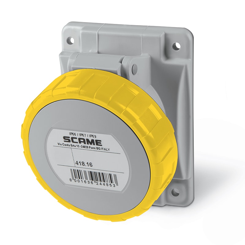 SCAME PARRE SPA - SCA418.1660H PRESA INCASSO 2P+T IP66/IP67 16A 4H