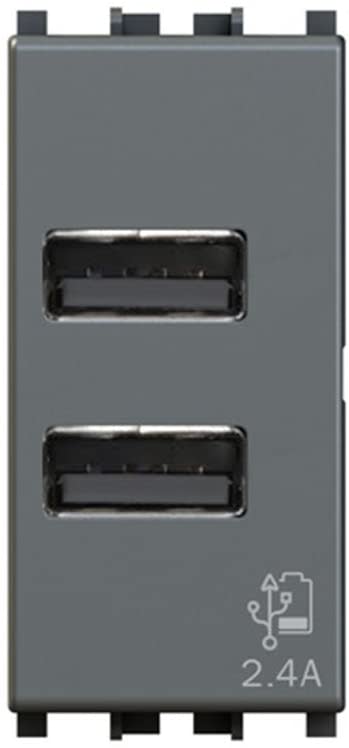 4 BOX SRL - 4BX4B.V19.USB.24 USB 2.4 Vimar Arkè Grigio