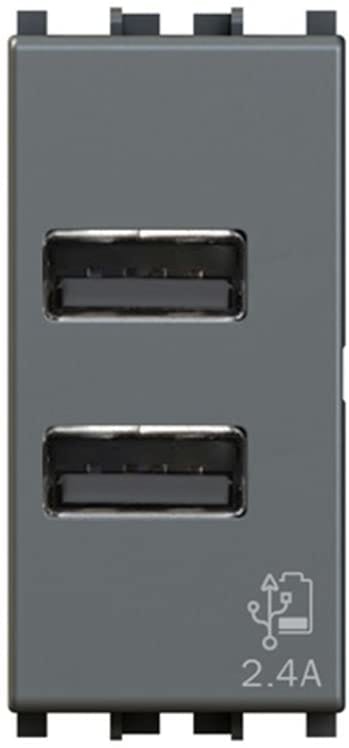 4 BOX SRL - 4BX4B.V19.USB.24 USB 2.4 VIMAR ARKE GRIGIO