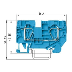 WIELAND ELECTRIC SRL - WIE56.706.0055.6 MORS. PASSANTE WKFN 6 / 35 BLU