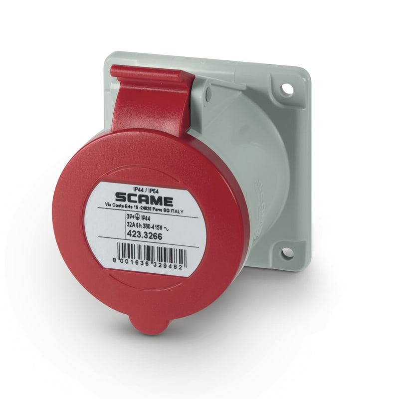 SCAME PARRE SPA - SCA423.3266 PRESA INCASSO 3P+T IP44/IP54 32A 6H