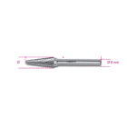 BM SPA - BMM004260545 FRESE LIMARE MD 6 TRIANGOLARI ARROT.9,5