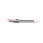 BM SPA - BMM004260545 FRESE LIMARE MD 6 TRIANGOLARI ARROT.9,5