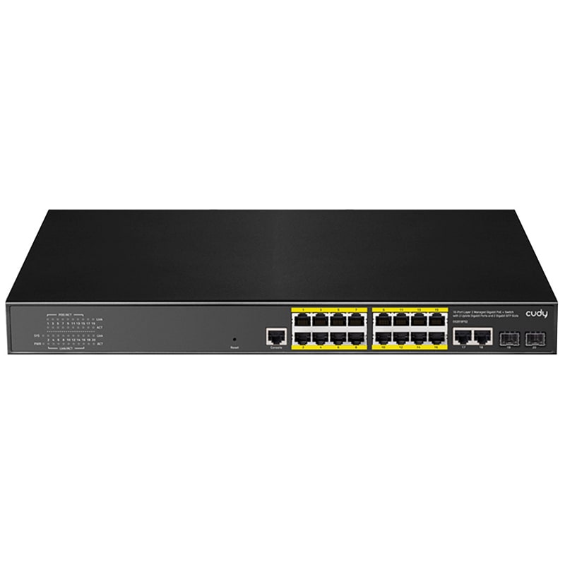 ELCART DISTRIBUTION - ERT429868800 SWITCH GIGA L2 POE 16P+2 SFP 200W