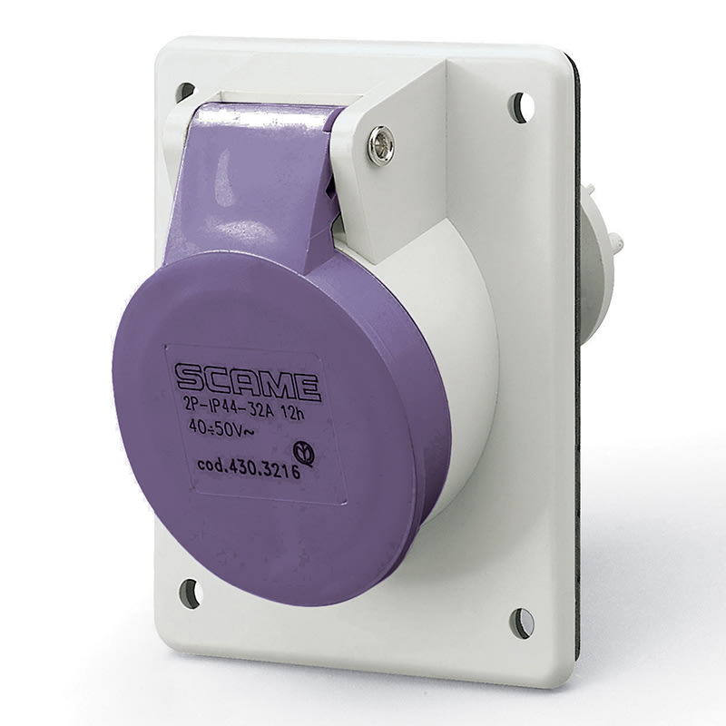 SCAME PARRE SPA - SCA430.3215 PRESA INCASSO BASSISS. 2P 32A 24V