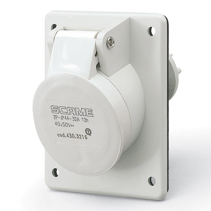 SCAME PARRE SPA - SCA430.3216 PRESA INCASSO BASSISS. 2P 32A 42V