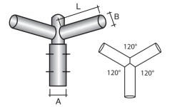 SEM - SEM4313 TESTA PALO 3 BRACCI ZINCATA