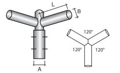 SEM - SEM4313 TESTA PALO 3 BRACCI ZINCATA