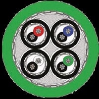 BREVETTI STEND. CAVO - BRC4400011 SHILDEDPURCABLE4X(2X0,25C)250VGREENRA