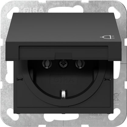 GIRA - GGI4454005 PRESA SCHUKO CC SYSTEM 55 NERO O