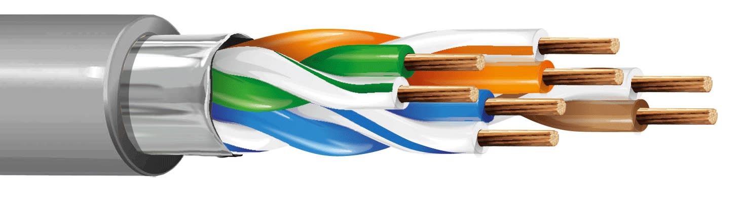 ITC INDUSTRIA TECNIC - ITC44F7YGRM100 4X2 AWG 24 FTP FLEX CAT 5 GRIGIO M100 EC