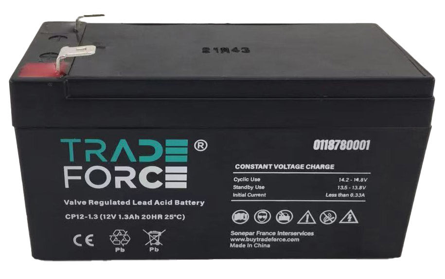 TRADEFORCE - TDM0118780001 BATTERIA VRLA 12V - 1,3AH - FASTON 4.8 V