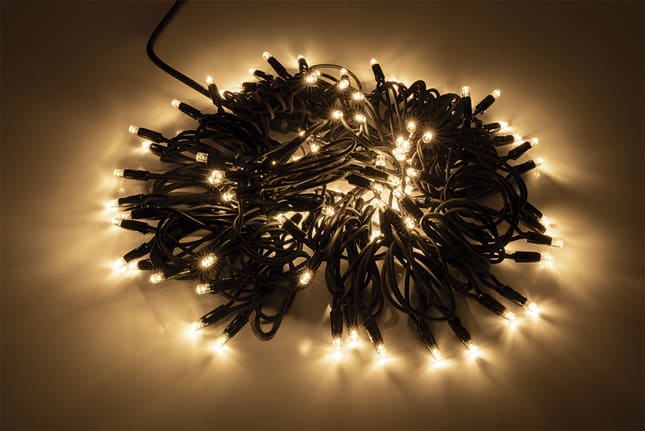 WIMEX - WIM4501235 STRINGA NERA 120LED WARMFLASH