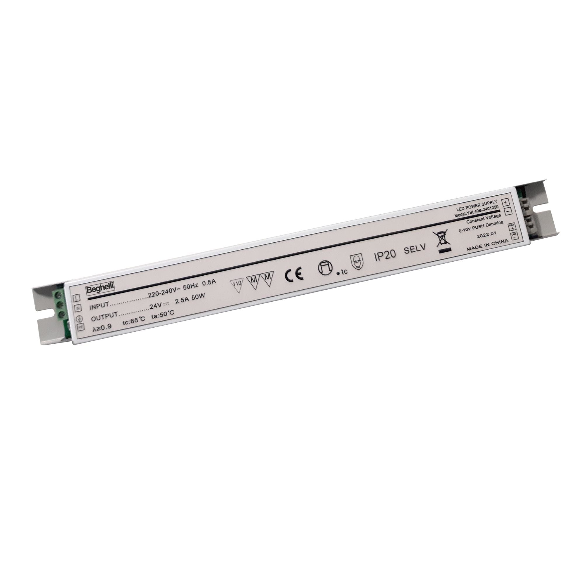 BEGHELLI - BEG4722 DRIVER PUSH TO DIM 24VIP20 60W