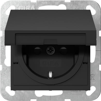 GIRA - GIR4754005 SCHUKO CC + SP MRV SYSTEM 55 NERO O