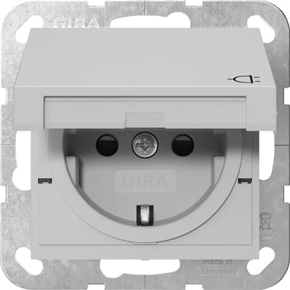 GIRA - GGI4754015 SCHUKO CC + SP MRV SYSTEM 55 GRIGIO O