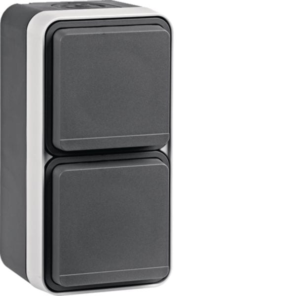 BERKER - BRK47703565 P.SCHUKO DOPP VERT.CON CW1 GRIGIO/GRIGIO