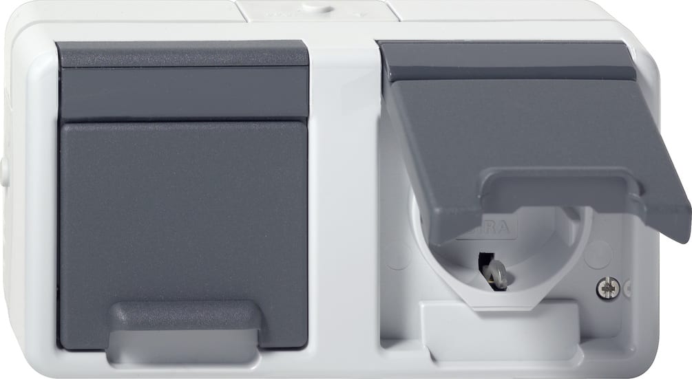 GIRA - GIR478130 SCHUKO DOPPIA ORIZ. CC SOPRA INT. PROT.A