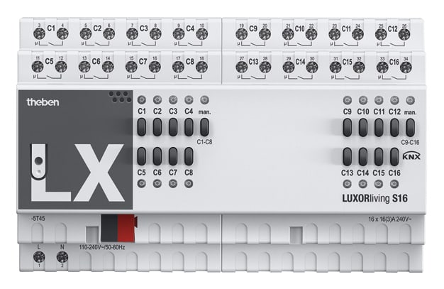 THEBEN SRL - THE4800429 LUXORLIVING S16 KNX ATTUATORE 16CAN 16A