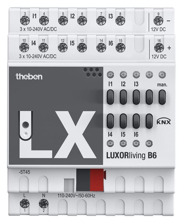 THEBEN SRL - THE4800430 LUXORLIVING B6 KNX INGRESSO BINARIO DIN