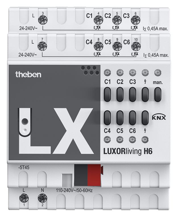 THEBEN SRL - THE4800440 LUXORLIVING H6 KNX ATTUATORE RISCALD 6CA