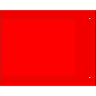 CEMBRE SPA - CEM48213 TARGA QUADRO MG-VRT-R ROSSO PVC 92X118