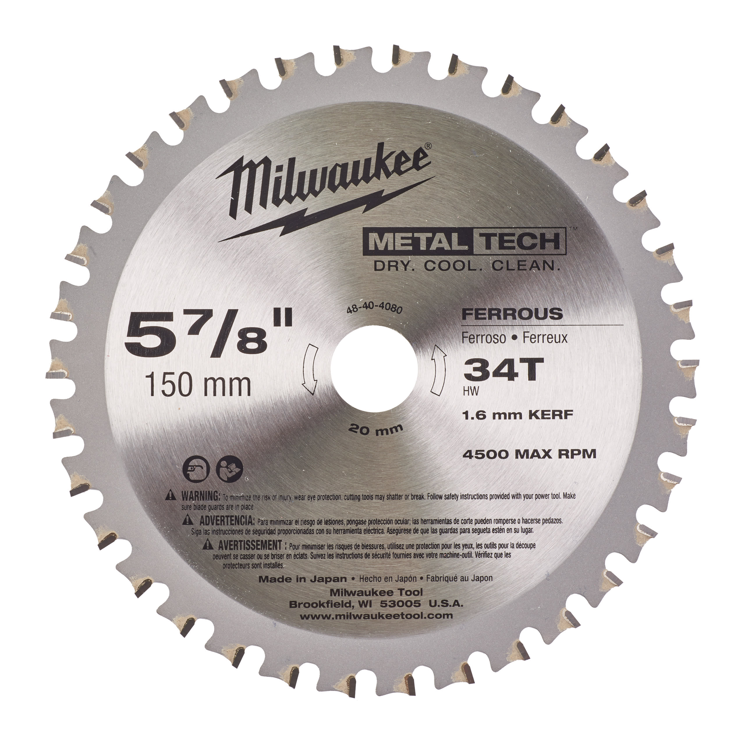 MILWAUKEE - AEG - COP48404080 LAMA CIRC. DIAM./FORO MM 150/20 Z34