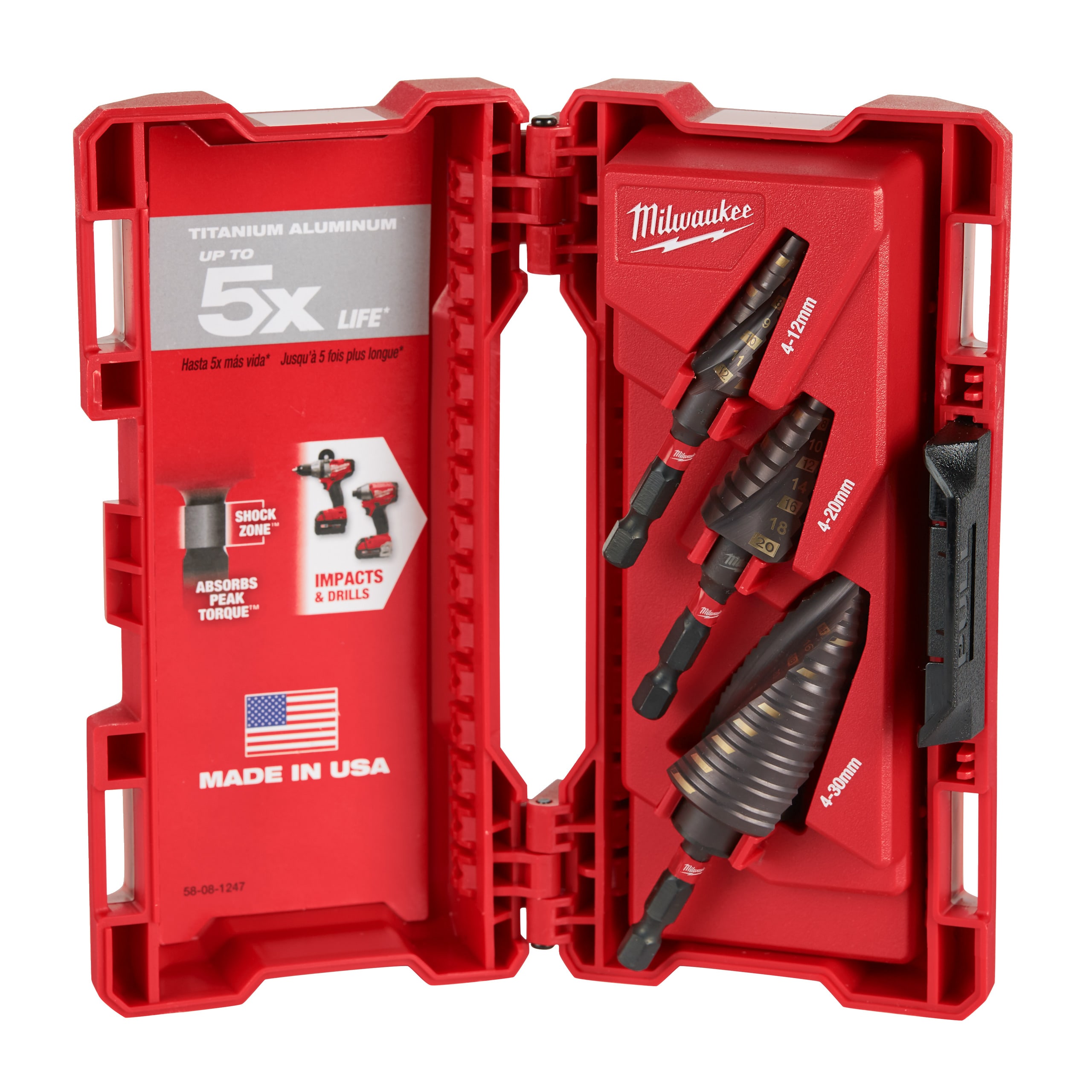 MILWAUKEE - AEG - COP48899266 SET FRESE A GRADINO  - SHOCKWAVE