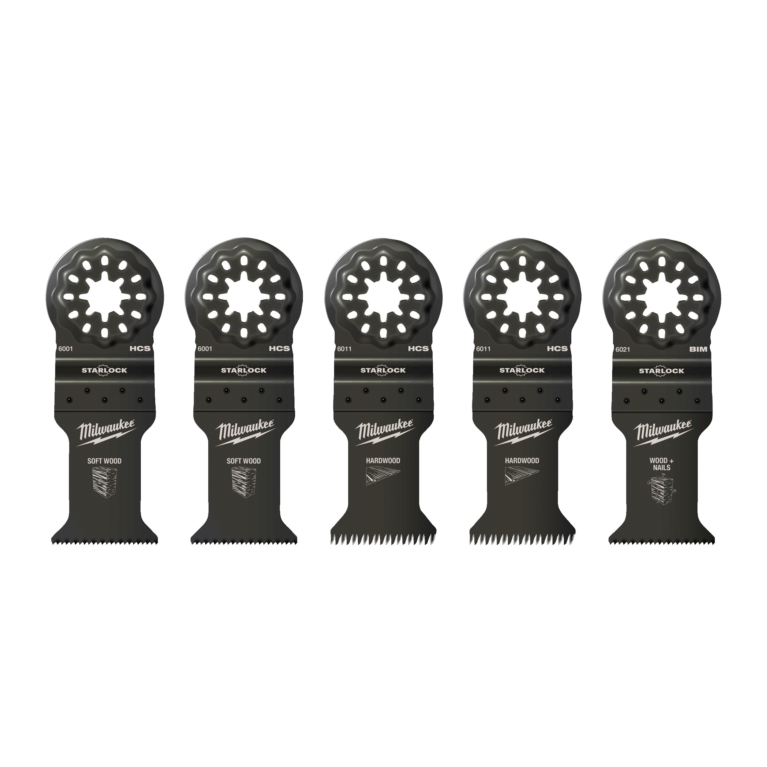 MILWAUKEE - AEG - COP48906114 SET LAME MULTIFUNZIONE 5 PZ LEGNO