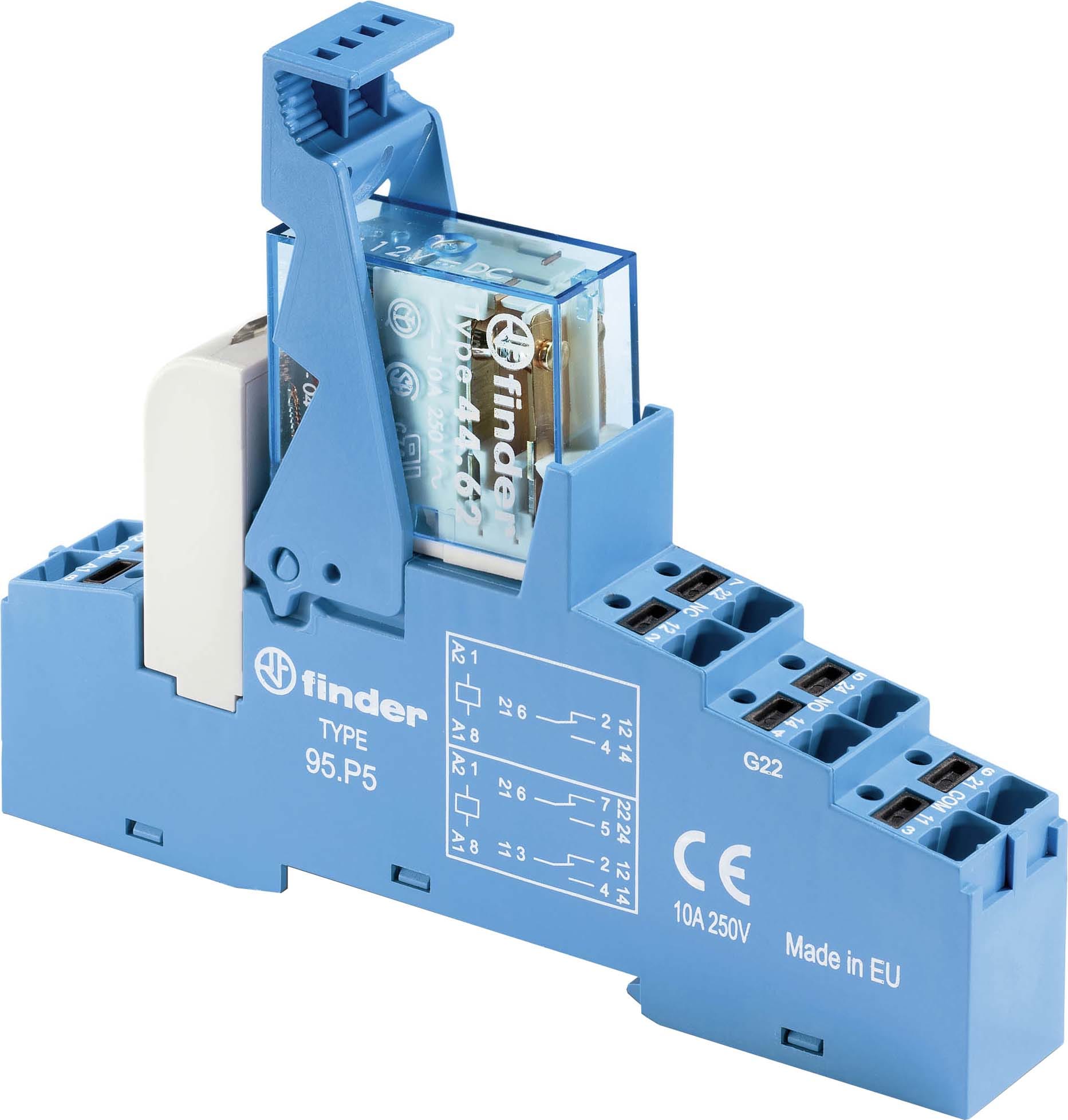 FINDER SPA - FIN48P870240050SPA INTERFACCIA MOD.A RELE 2 CONTATTI PUSH-