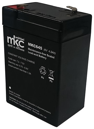 MELCHIONI SPA - MEM491460202 BATT PIOMBO RIC.6V 4,5AH TERM. 4.8MM MKC