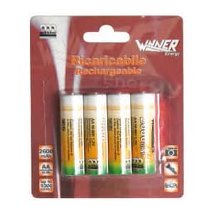 MELCHIONI SPA - MEM491462192 BATTERIE RICARICABILI NI MH STILO AA 26O