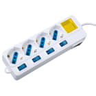 MELCHIONI SPA - MEM492518054 MULTIPRESA BIANCA N4OPRESE CON INTERRUTT