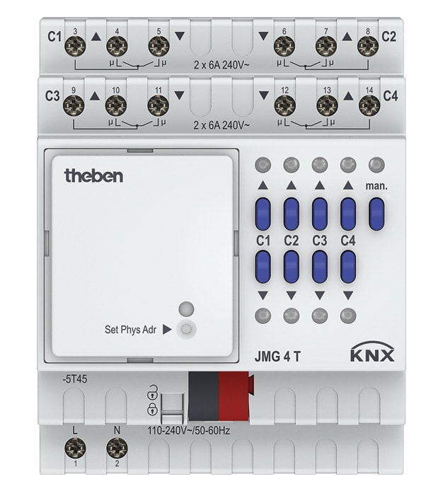THEBEN SRL - THE4930250 JMG 4T KNX ATTUATORE MOTORI 4CAN BASE