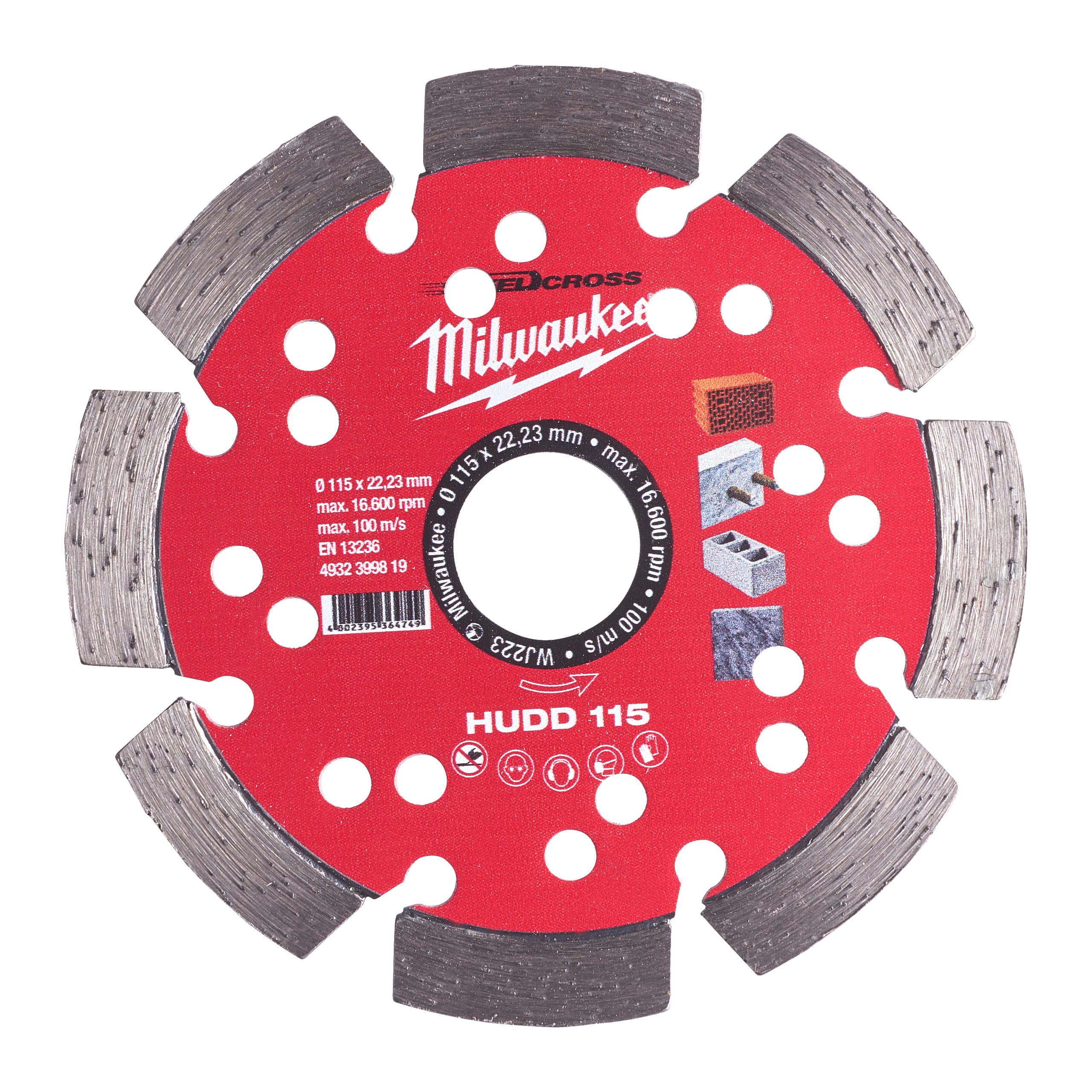 MILWAUKEE - AEG - COP4932399819 DISCO DIAM SPEEDCROSS HUDD 115