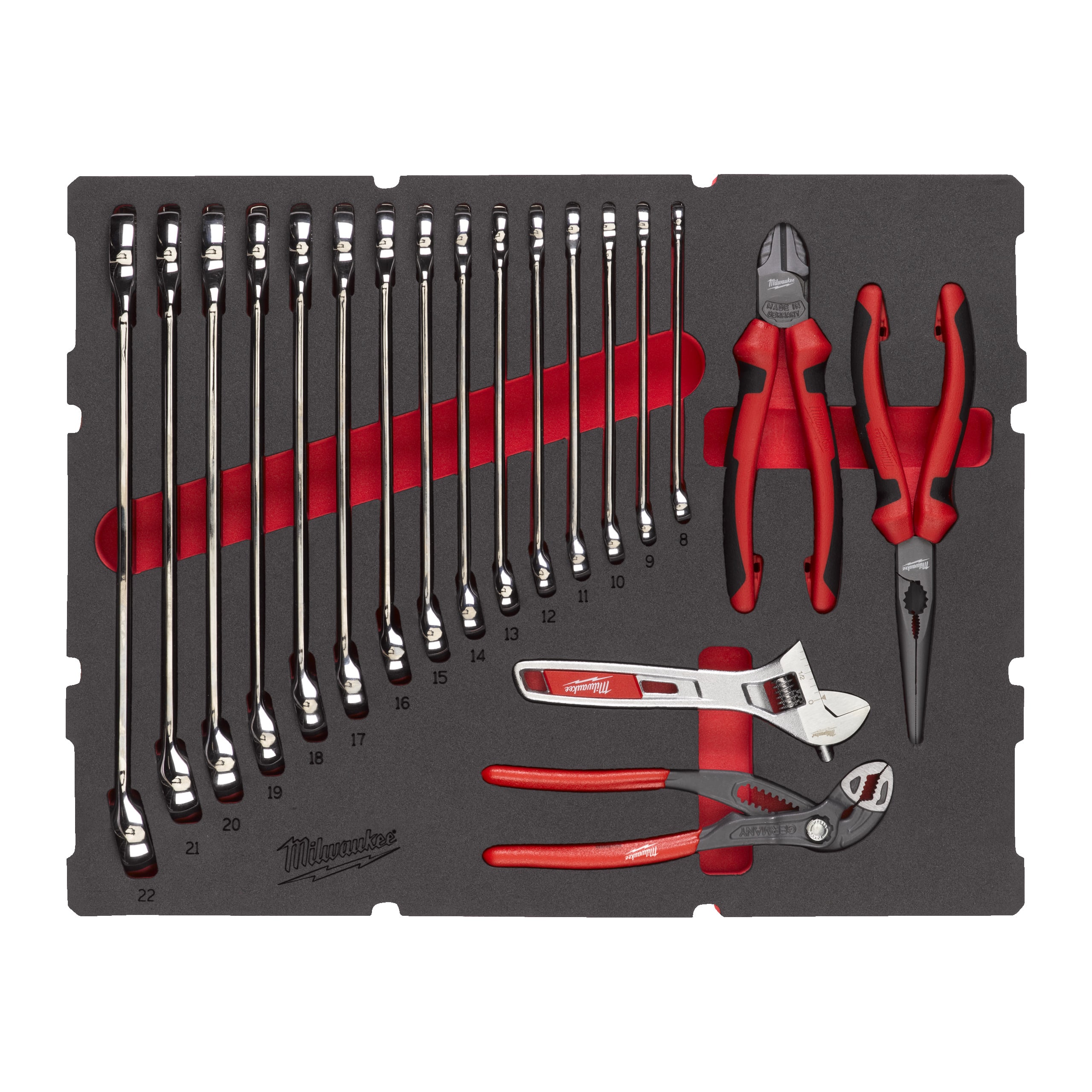 MILWAUKEE - AEG - COP4932493339 SET CHIAVI COMB PINZE MOD MORB PACKOUT