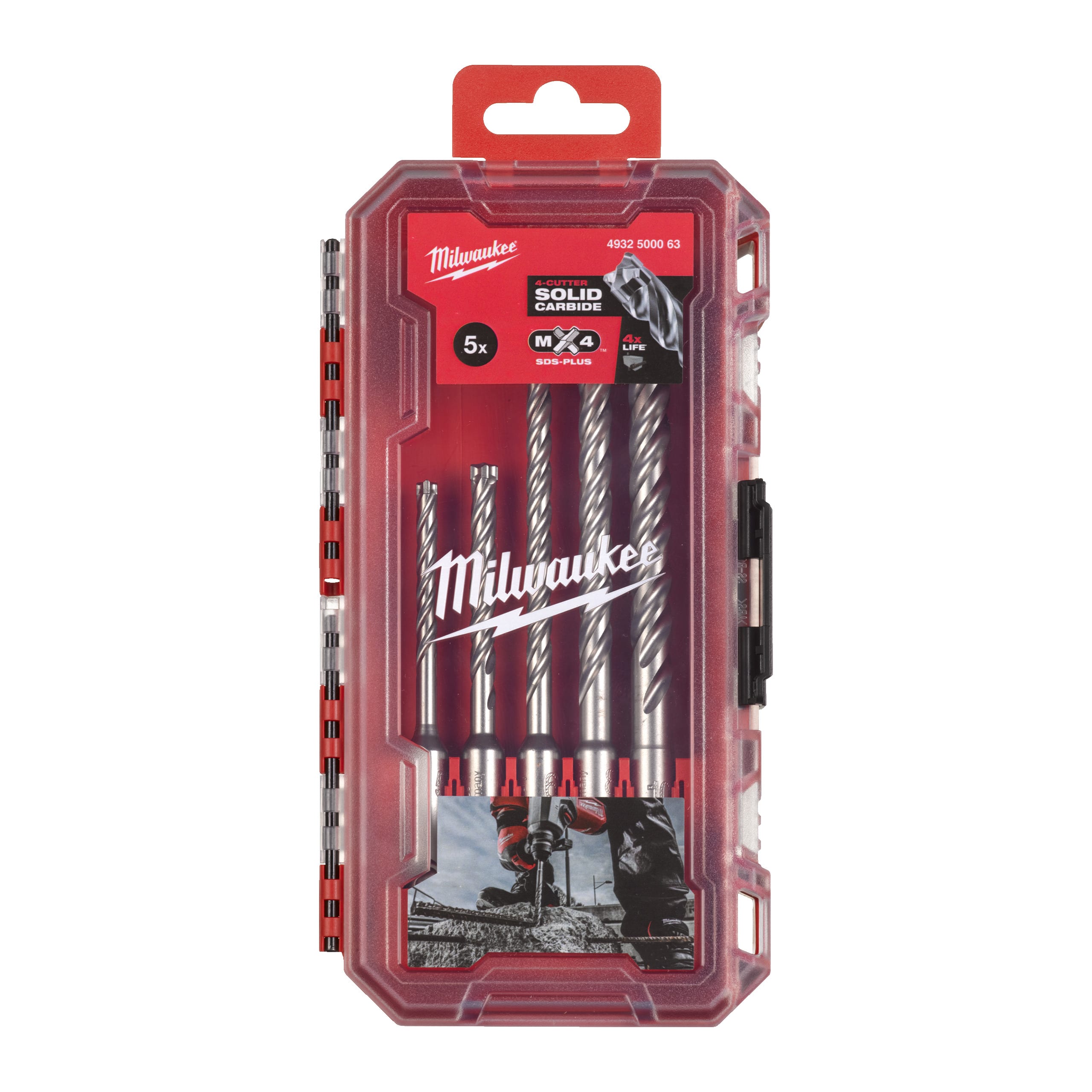 MILWAUKEE - AEG - COP4932500063 SET 1 PUNTE SDS-PLUS MX4 5PZ