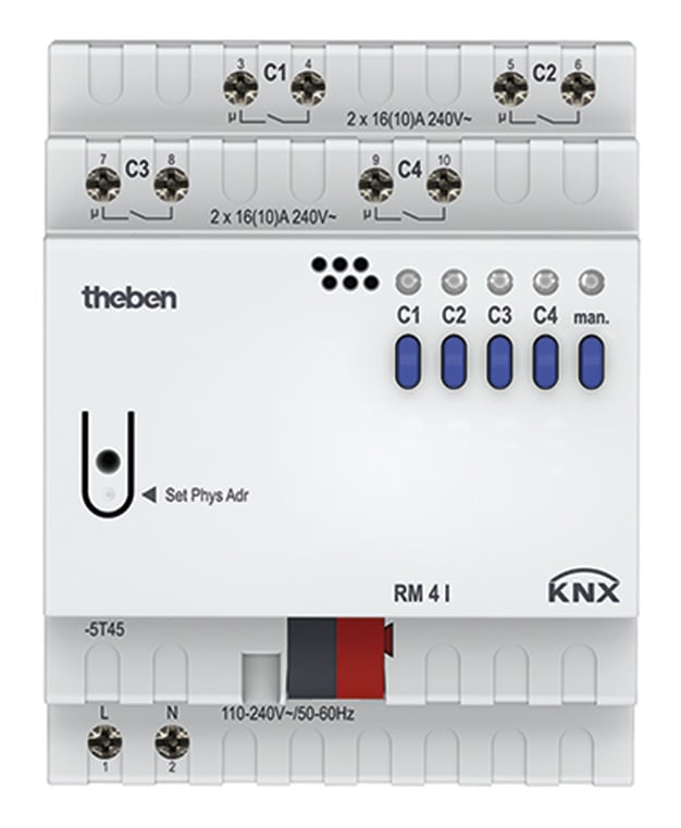 THEBEN SRL - THE4940210 RM 4I KNX ATTUATORE 4CAN 16A MIS CORRENT