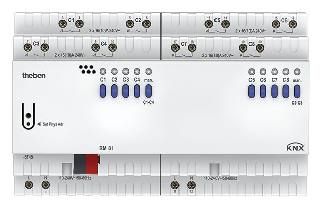 THEBEN SRL - THE4940215 RM 8I KNX ATTUATORE 8CAN 16A MIS CORRENT