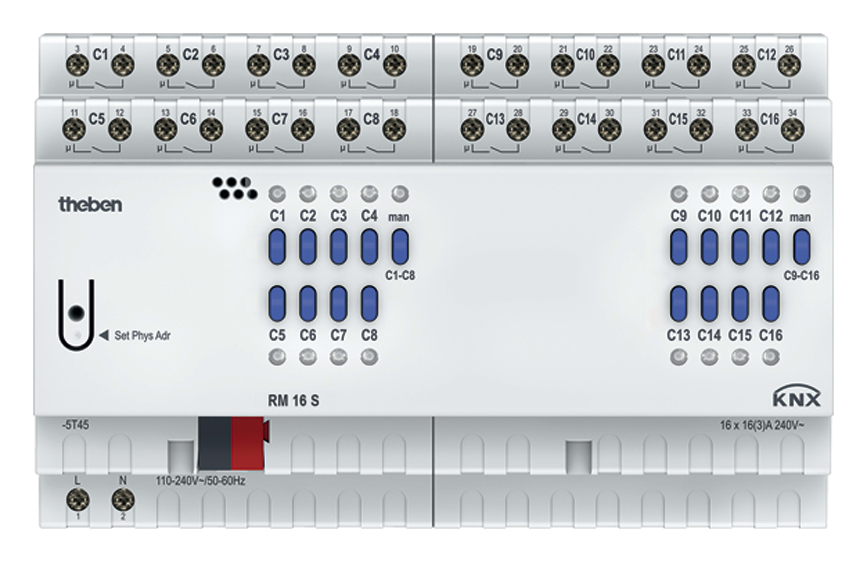 THEBEN SRL - THE4940225 RM 16S KNX ATTUATORE 16CAN 16A
