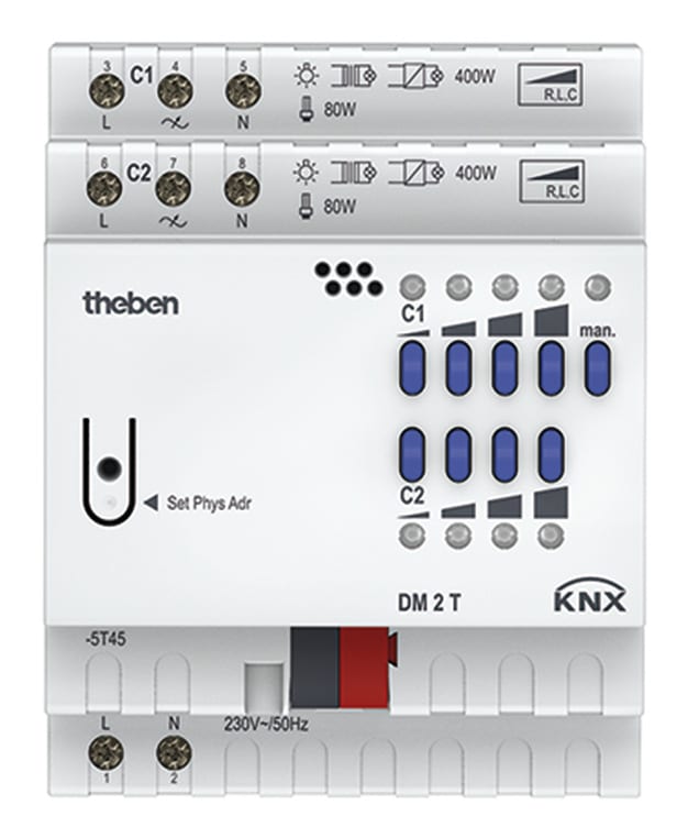 THEBEN SRL - THE4940270 DM 2T KNX ATTUATORE DIMMER 2X400W