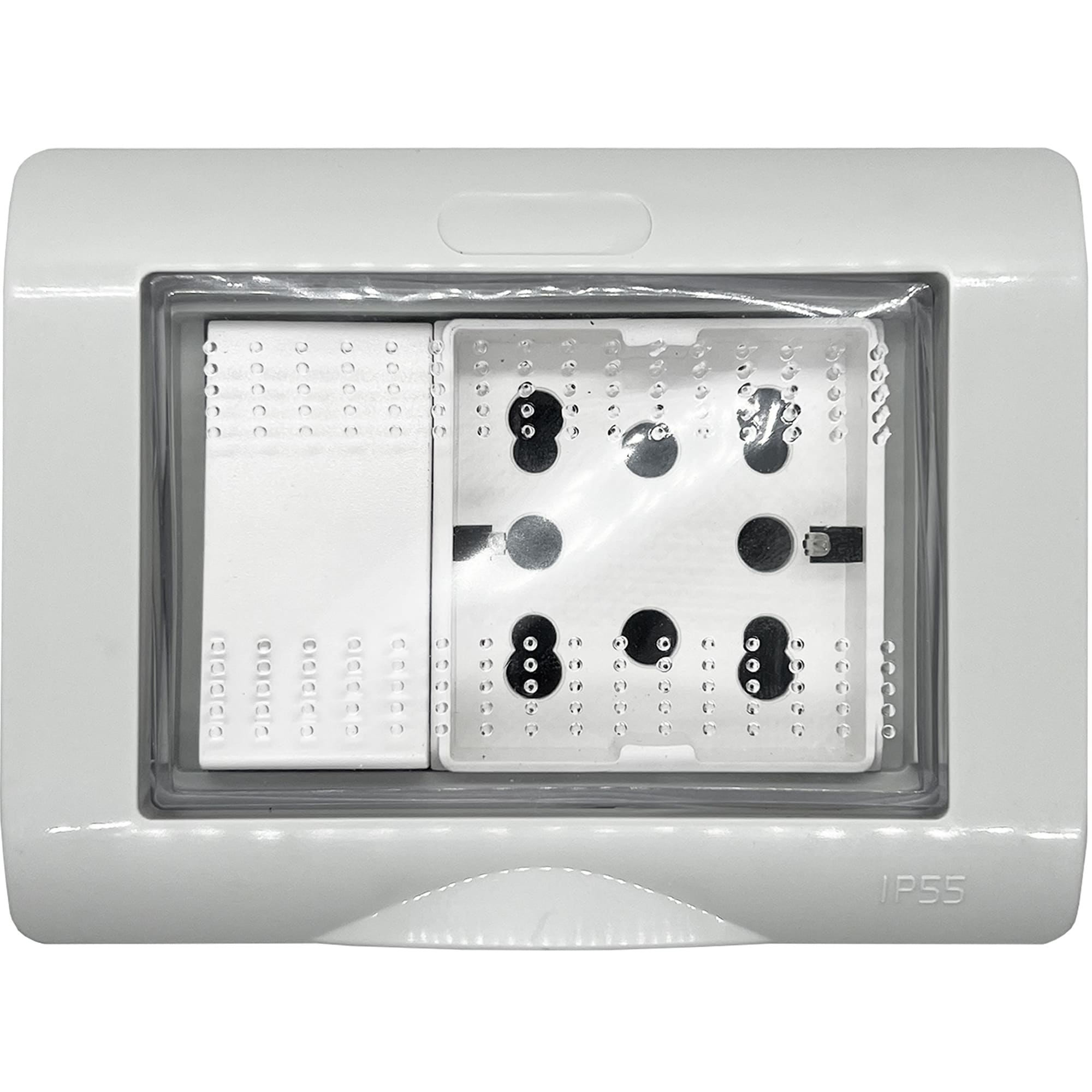 4 BOX SRL - 4BX4B.IP55.H21.CU CONTEN.IP55 3 MODULI SIDE E UNIKO